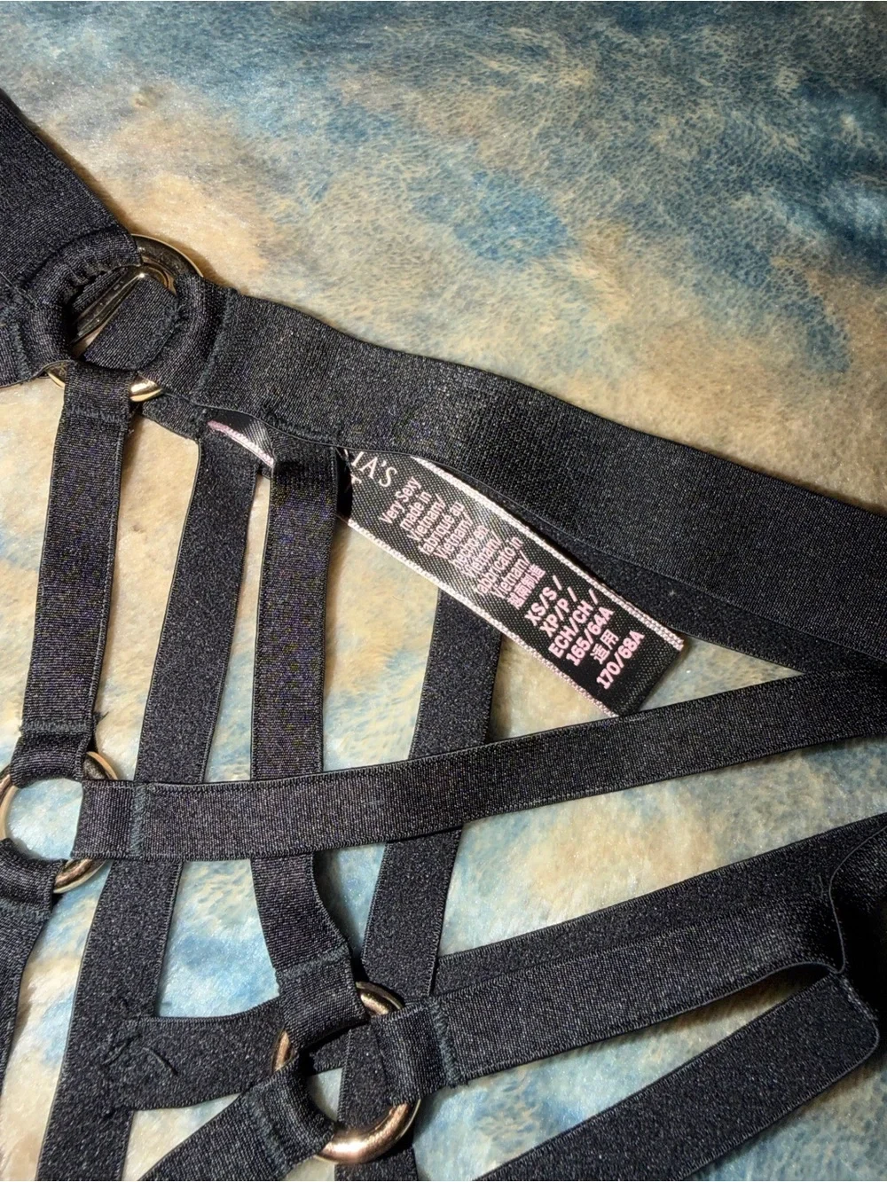 Victoria's Secret Black Strappy Garter Belt